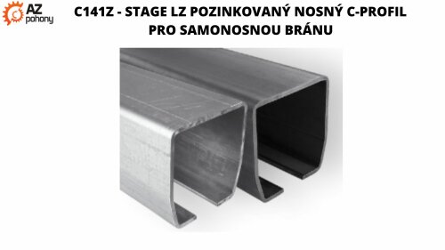 C141Z - STAGE LZ pozinkovaný nosný c-profil pro samonosnou bránu